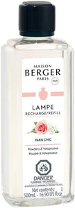 Paris Chic | Lampe Berger Fragrance Refill by Maison Berger | for Home Fragrance Oil Diffuser | Purifying and perfuming Your Home | 16.9 Fluid Ounces - 500 milliliters | Made in France