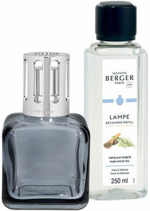 Maison Berger (Lampe Berger) Ice Cube Gift Set - Grey - w/ 250ml Pure White Tea