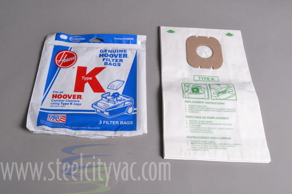 HOOVER - PAPER BAGS K - Ballwinvacuum.com