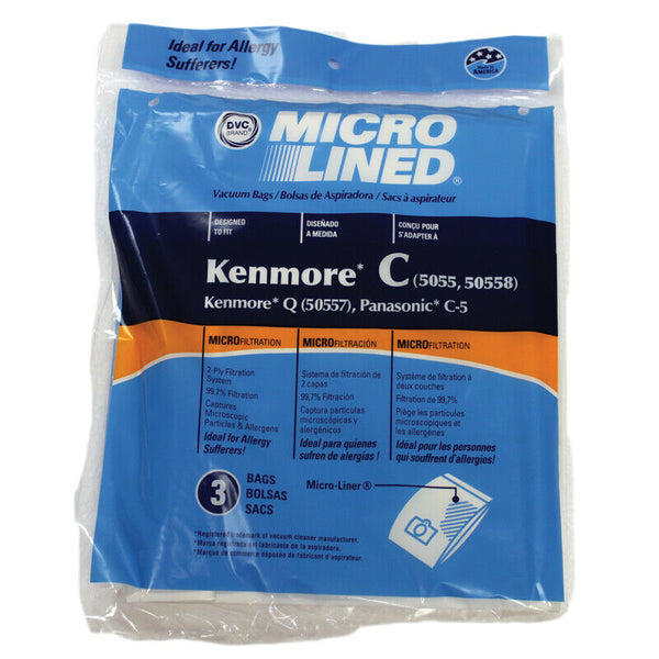 Sears Kenmore Type C Canister Vacuum Bags 5055,50557 and 50558   MADE IN THE USA - Ballwinvacuum.com